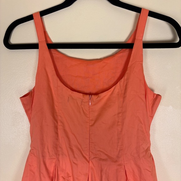 TRUCE Pleated Scoop Neck 100% Cotton Dress Coral Kid Size XL Casual Summer Party - Picture 6 of 8